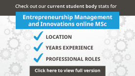 Entrepreneurship Management and Innovation online M S c Infographic
