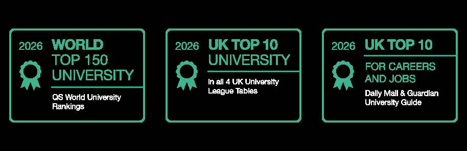 World University Rankings 2025, In the top 150 of the World, 7th in the Guardian University Guide 2025, 8th in the Complete University Guide 2025