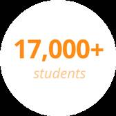 17000 plus students