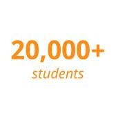 20,000+ students